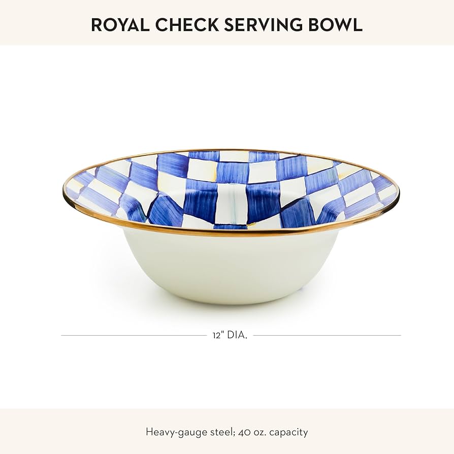 マッケンジーチャイルズ　ボウル Amazon.com | MACKENZIE-CHILDS Enamel Bowl, Serving Bowl for